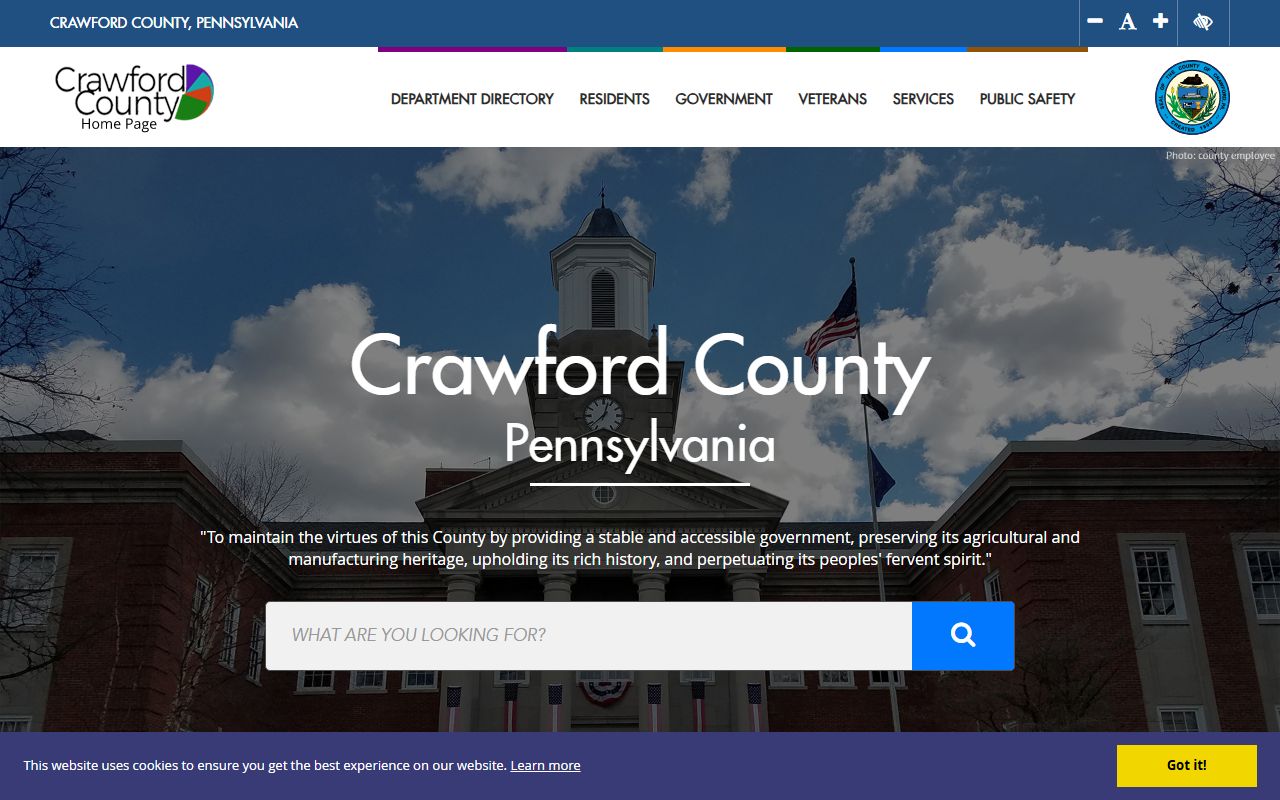 Crawford County official website with deed records office information