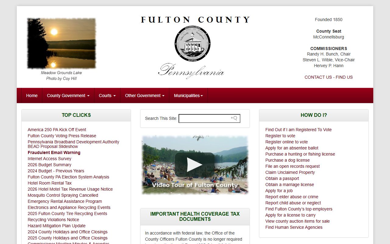 Fulton County official website with deed records and government information