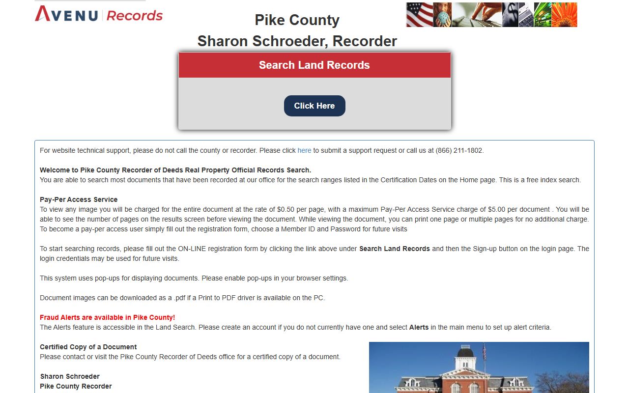 Pike County Real Property Official Records Search for deed records