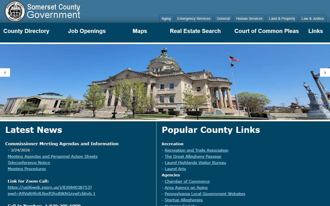 Somerset County official government website for deed records information