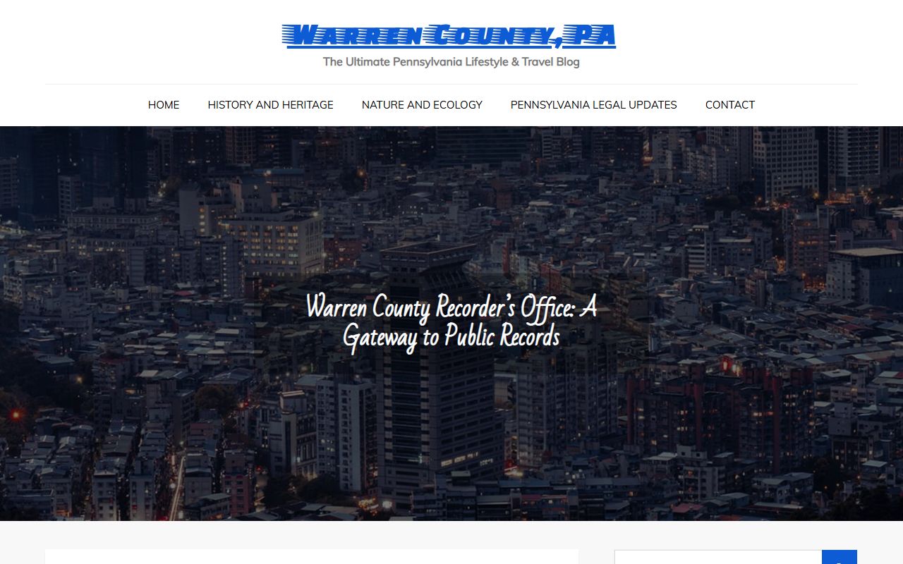 Warren County Register and Recorder official page for deed records